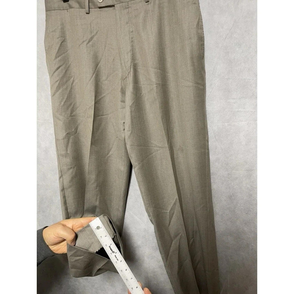Bernard Zins Pants Men‎ 34X30 Beige France Cloud Wool Academia Designer Luxury
